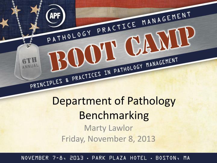 department of pathology benchmarking