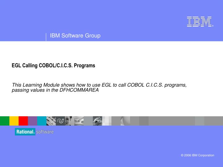 egl calling cobol c i c s programs