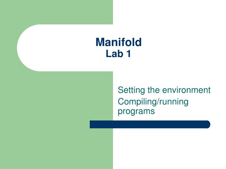 manifold lab 1