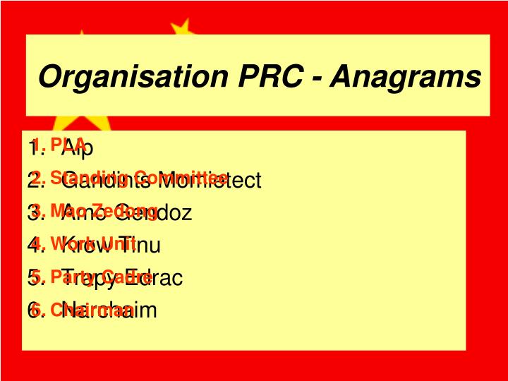 organisation prc anagrams
