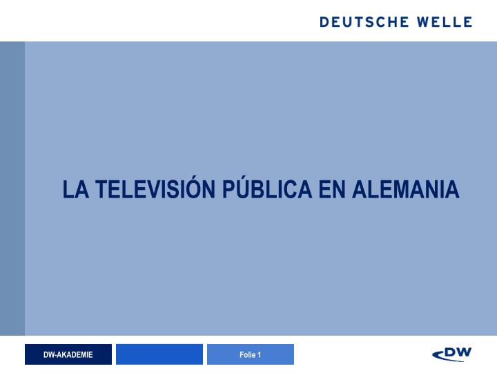 la televisi n p blica en alemania