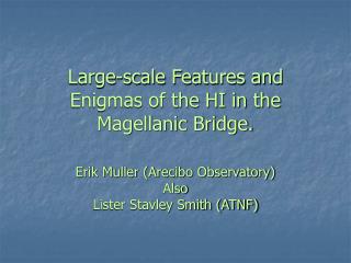 Large-scale Features and Enigmas of the HI in the Magellanic Bridge.