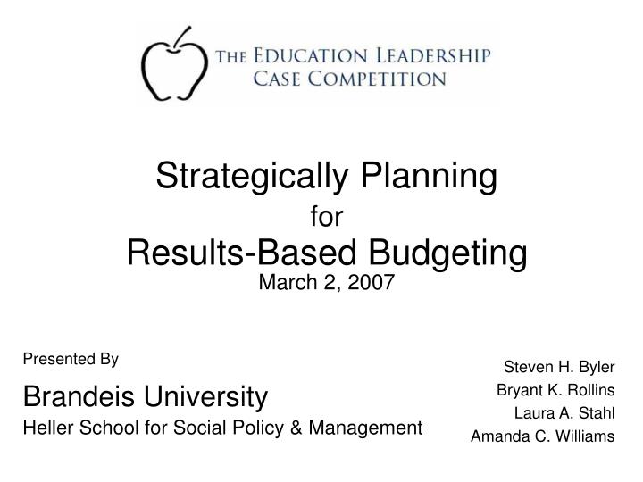 presented by brandeis university heller school for social policy management