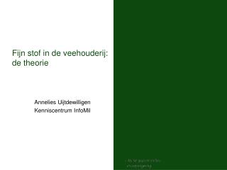 fijn stof in de veehouderij de theorie
