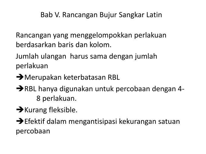 bab v rancangan bujur sangkar latin