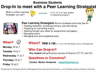 Drop-In to meet with a Peer Learning Strategist