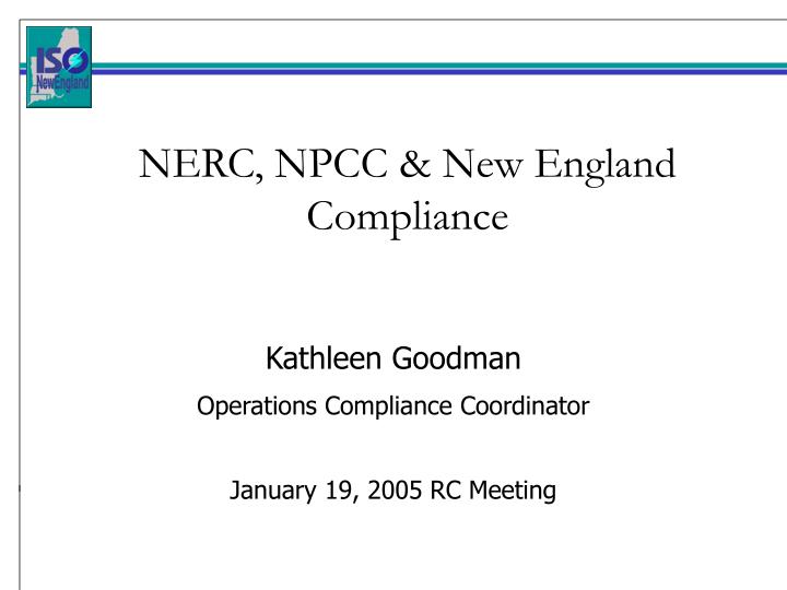 nerc npcc new england compliance