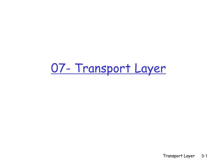 07 transport layer