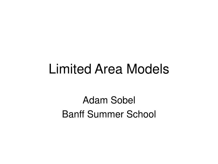 limited area models