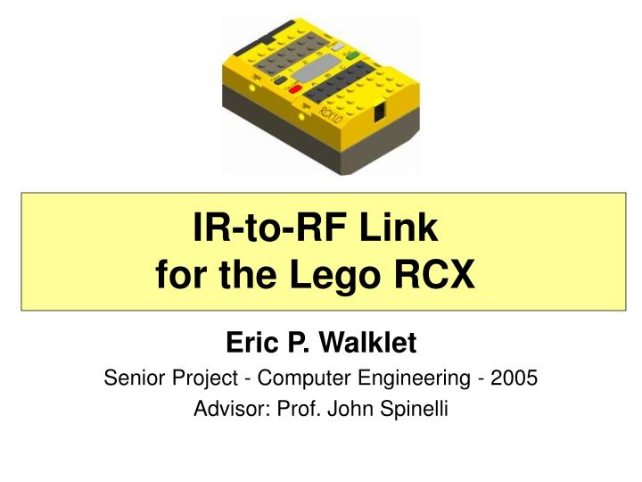 ir to rf link for the lego rcx