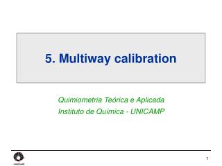 5. Multiway calibration