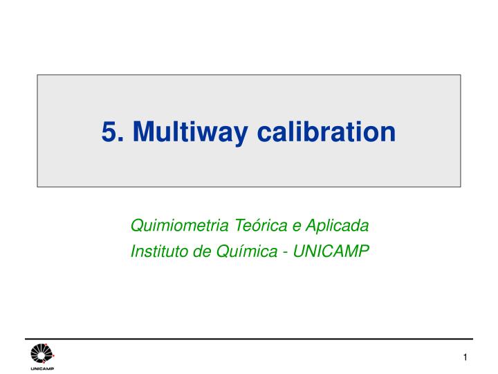 5 multiway calibration