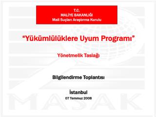 y k ml l klere uyum program y netmelik tasla