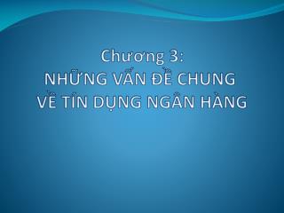 ch ng 3 nh ng v n chung v t n d ng ng n h ng