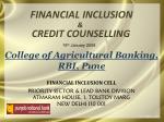 FINANCIAL INCLUSION - slide 1