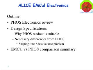 ALICE EMCal Electronics