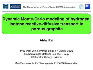 Dynamic Monte-Carlo modeling of hydrogen isotope reactive-diffusive transport in porous graphite