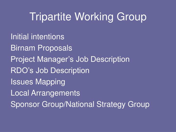 tripartite working group