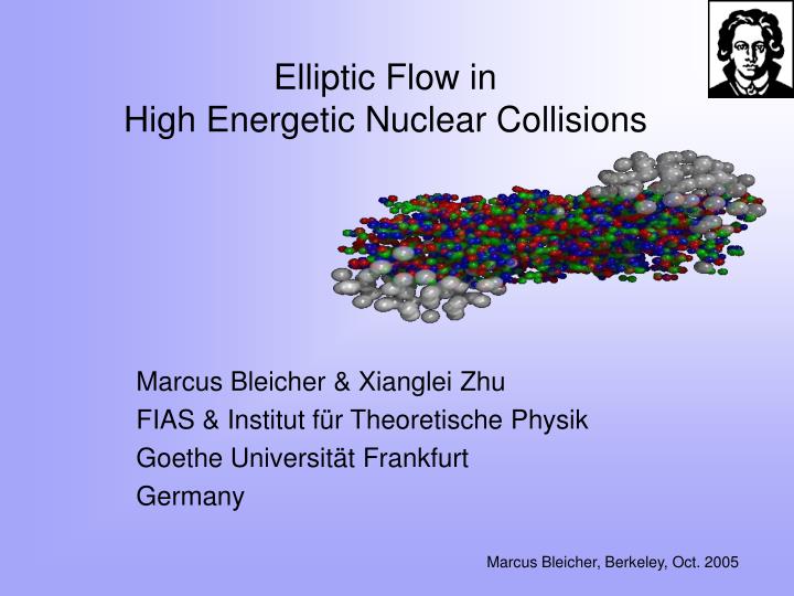 elliptic flow in high energetic nuclear collisions