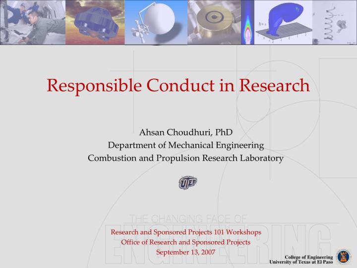 responsible conduct in research