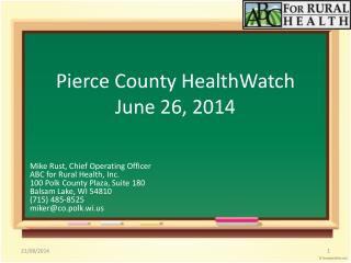 Pierce County HealthWatch June 26, 2014
