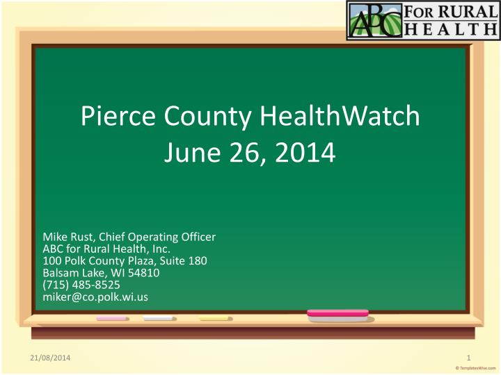 pierce county healthwatch june 26 2014