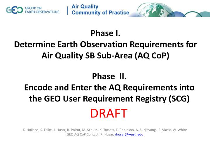phase i determine earth observation requirements for air quality sb sub area aq cop
