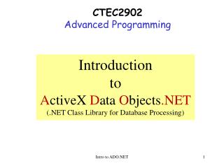 CTEC2902 Advanced Programming