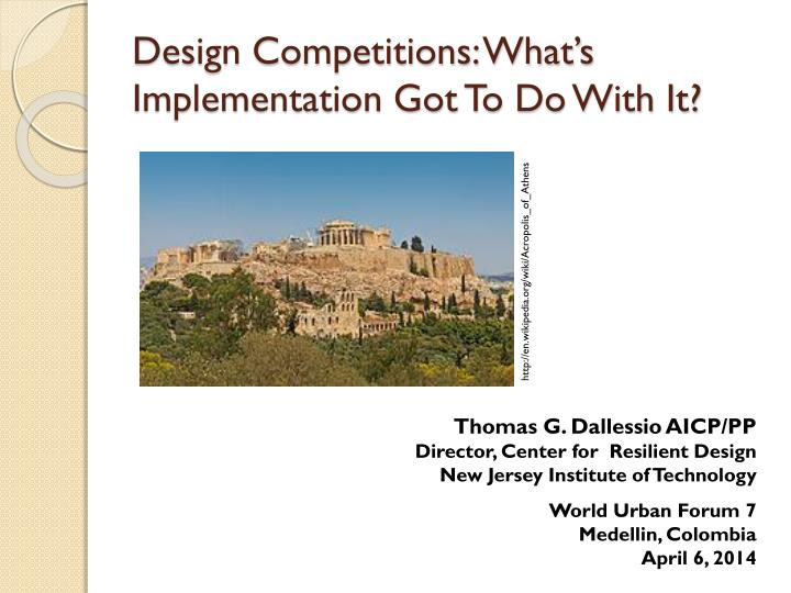 design competitions what s implementation got to do with it