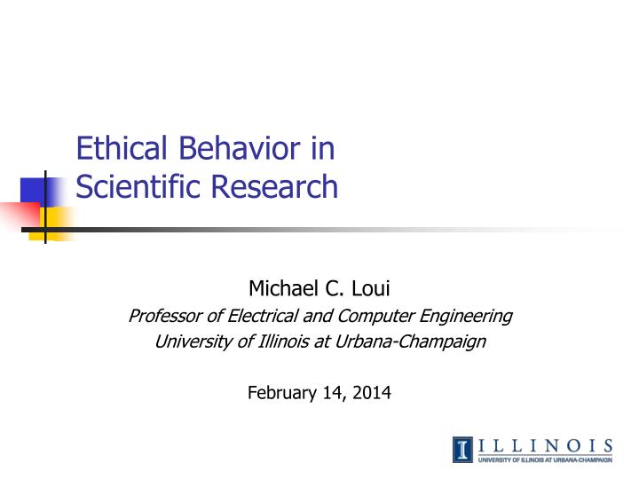 research on ethical behavior