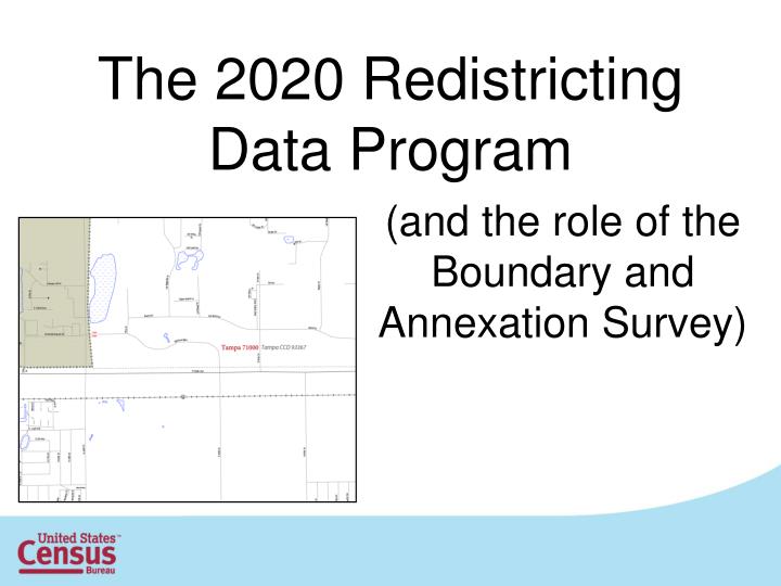 the 2020 redistricting data program