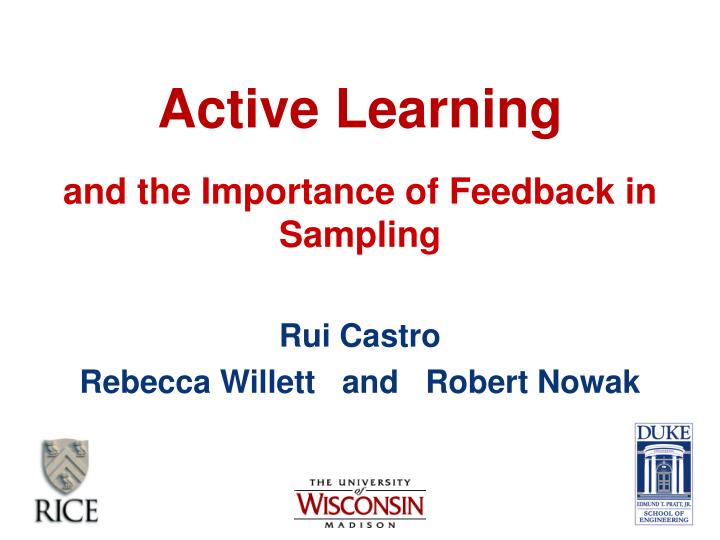 active learning and the importance of feedback in sampling
