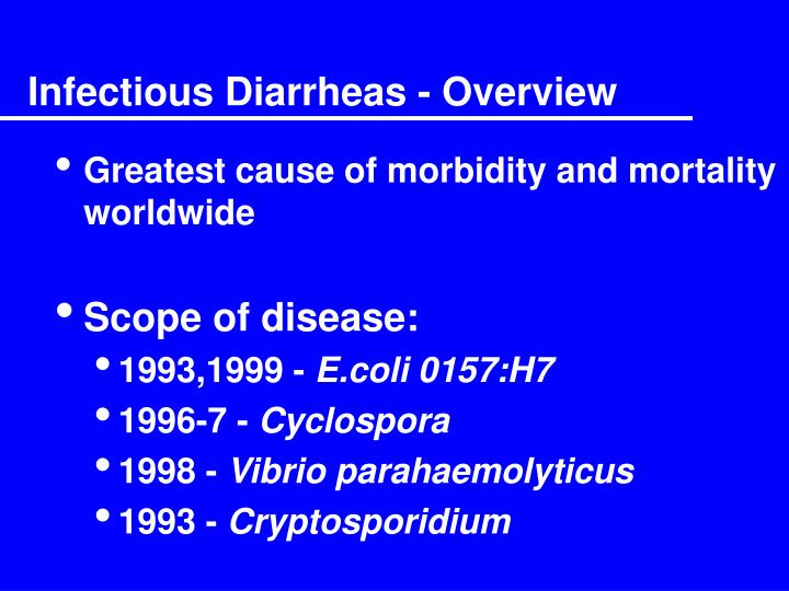 infectious diarrheas overview