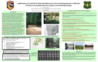 Applications of Long-Term Watershed Research to Forest Management in California: