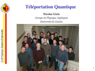 t l portation quantique