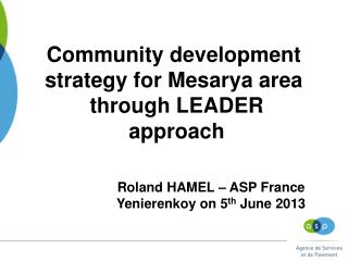 Community development strategy for Mesarya area through LEADER approach