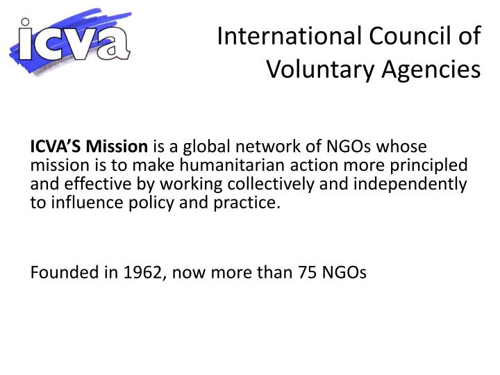 international council of voluntary agencies