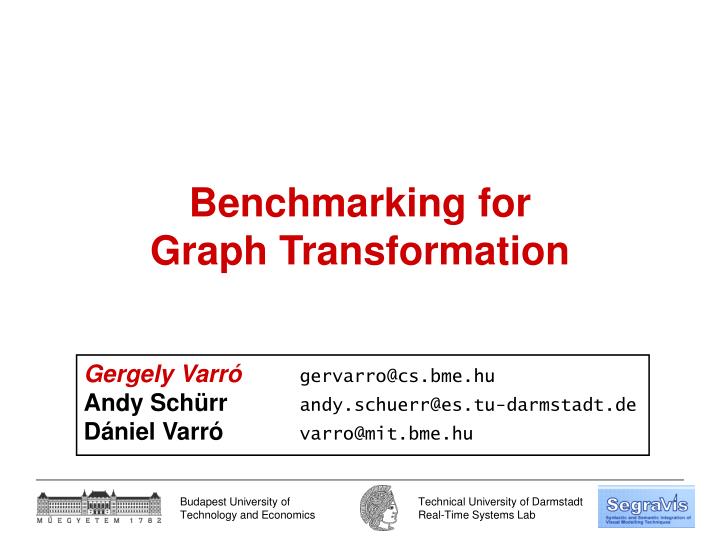 benchmarking for graph transformation