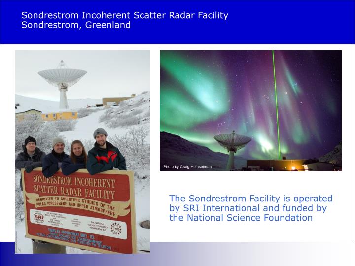 sondrestrom incoherent scatter radar facility sondrestrom greenland