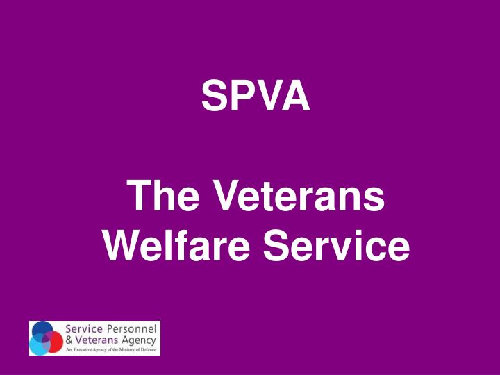 spva the veterans welfare service