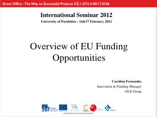 Overview of EU Funding Opportunities