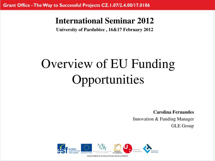 overview of eu funding opportunities