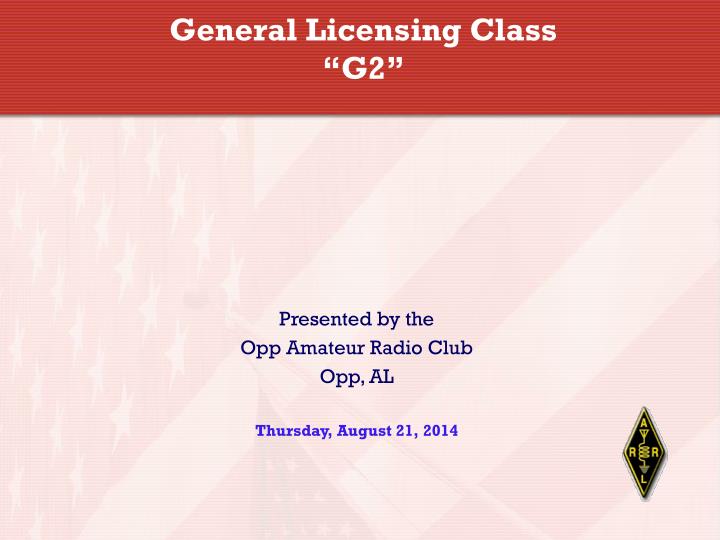 general licensing class g2