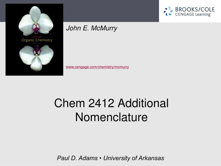 chem 2412 additional nomenclature