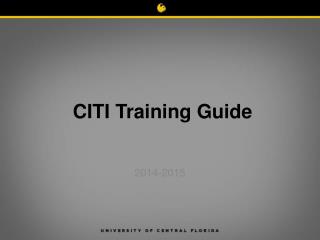 CITI Training Guide