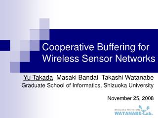 Cooperative Buffering for Wireless Sensor Networks