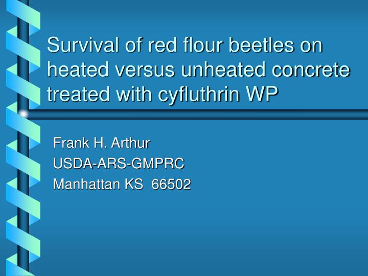 survival of red flour beetles on heated versus unheated concrete treated with cyfluthrin wp