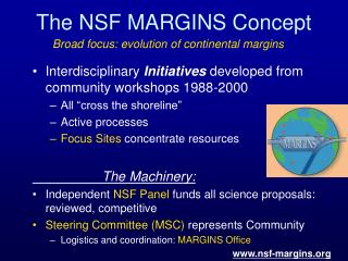 The NSF MARGINS Concept