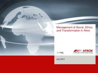 Management of Social, Ethics and Transformation in Afrox
