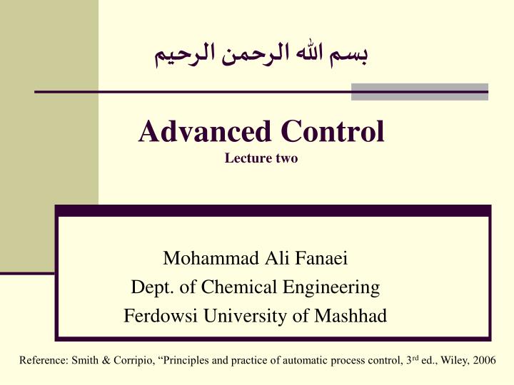 advanced control lecture two